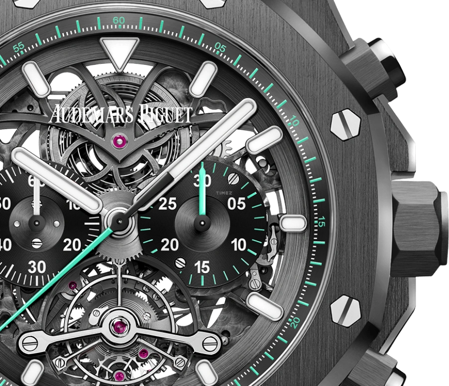 Audemars Piguet,Royal Oak 44mm,44mm,Titanium,Ceramic,Skeleton,Handwound,Chronograph,72hours,26343CE,26343CE.OO.D002CA.03