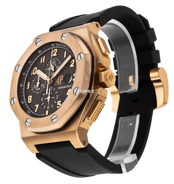 Audemars Piguet,Royal Oak Offshore 48mm,48mm,Pink Gold,Brown,Automatic,Chronograph,Day,26158OR,26158OR.OO.A801CR.01
