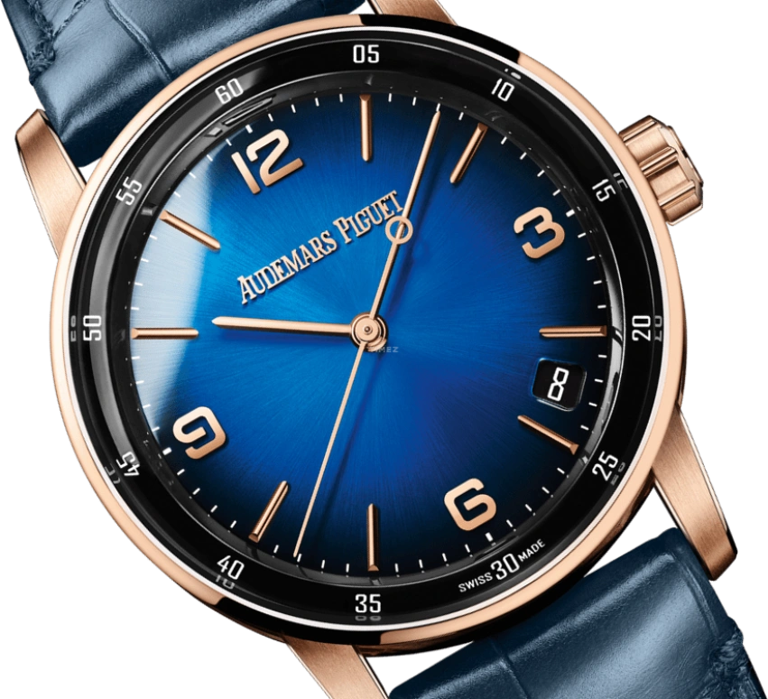 Audemars Piguet,CODE 11.59 41mm,41mm,Rose Gold,Blue,Automatic,Day,70hours,15210OR,15210OR.OO.A028CR.01