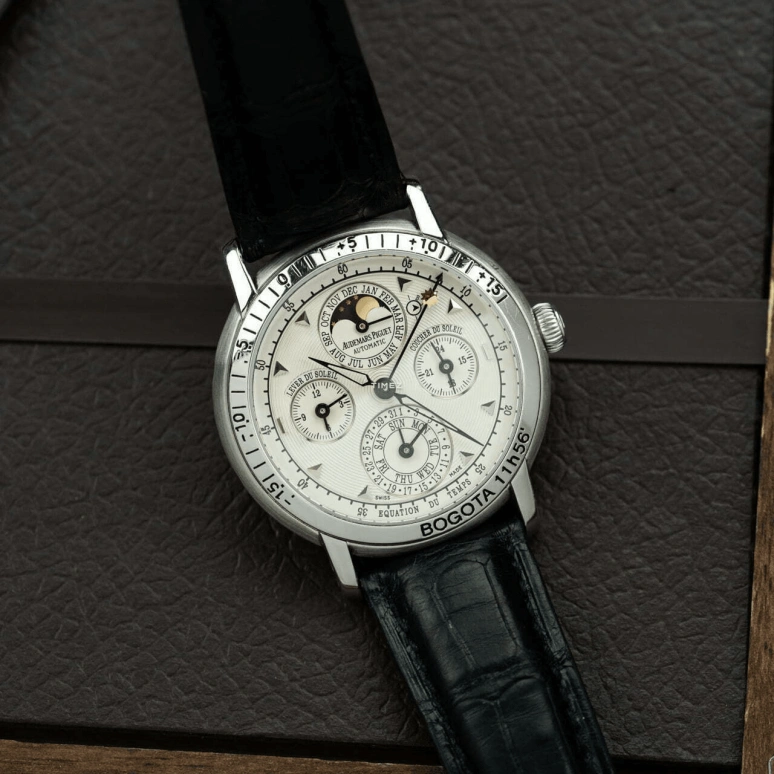 Audemars Piguet,Jules Audemars 39mm,39mm,White Gold,White,Automatic,Chronograph,Moonphase,Perpetual Calendar,Leap Year,40hours,In-house Caliber,25934BC