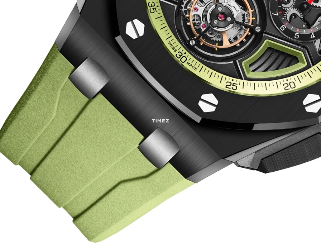 Audemars Piguet,Royal Oak Offshore 43mm,43mm,Ceramic,Green,Skeleton,Automatic,Chronograph,Tourbillon,26622CE,26622CE.OO.D062CA.01