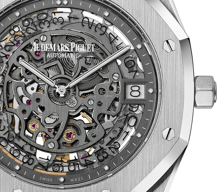 Audemars Piguet,Royal Oak 39mm,39mm,Platinum,Skeleton,Automatic,Day,40hours,15203PT,15203PT.OO.1240PT.01