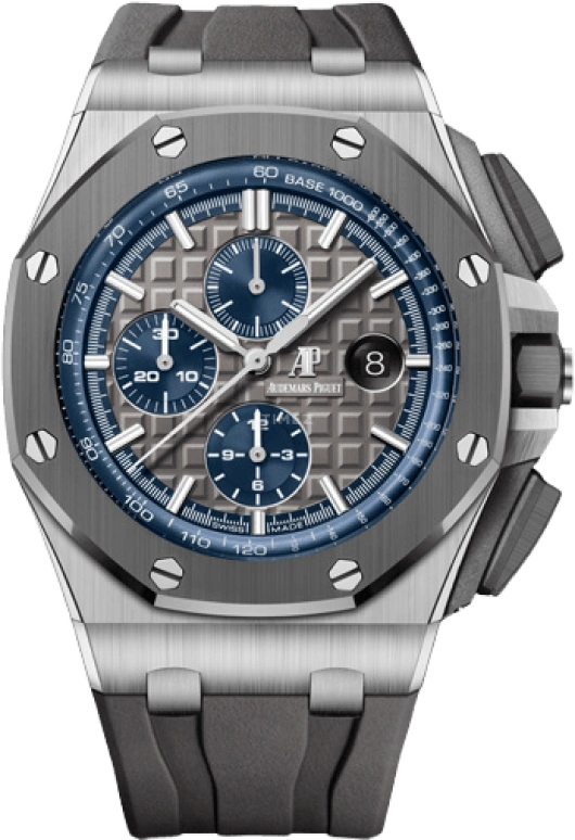 Audemars Piguet,Royal Oak Offshore 44mm,44mm,Titanium,Ceramic,Grey,Automatic,Chronograph,Day,26400IO,26400IO.OO.A004CA.02