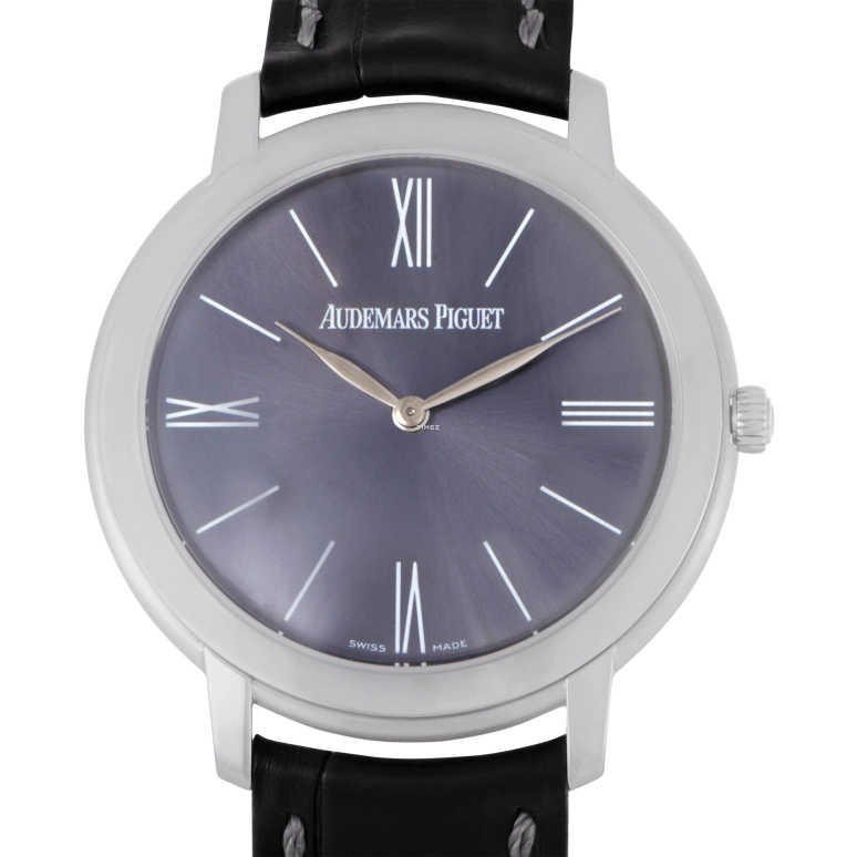 Audemars Piguet,Jules Audemars 44mm,44mm,White Gold,Grey,Handwound,Round,Silver,15126BC,15126BC.OO.D002CR.01