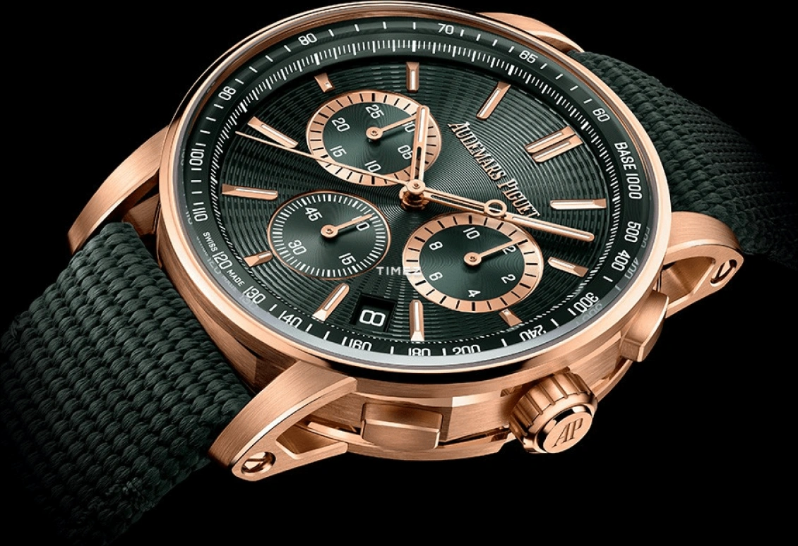 Audemars Piguet,CODE 11.59 41mm,41mm,Rose Gold,Green,Automatic,Chronograph,Day,Flyback,26393OR,26393OR.OO.A056KB.01