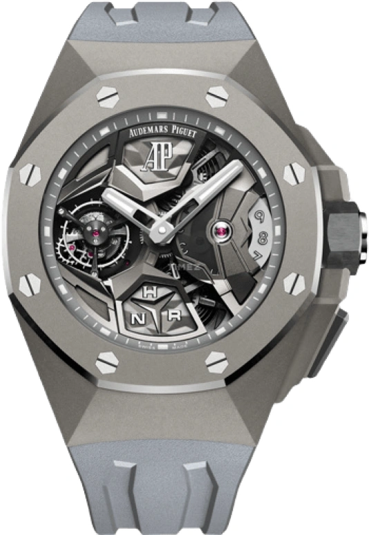Audemars Piguet,Royal Oak Concept 44mm,44mm,Titanium,Ceramic,Skeleton,Handwound,Dule Time,Tourbillon,Function Selector,26589TI,26589TI.GG.D006CA.01