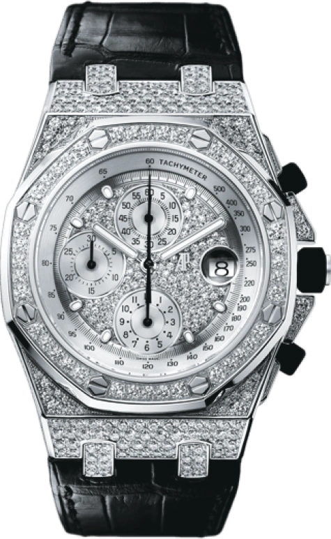Audemars Piguet,Royal Oak Offshore 42mm,42mm,White Gold,Silver,Automatic,Chronograph,Day,Ronaldinho,26067BC,26067BC.ZZ.D002CR.01