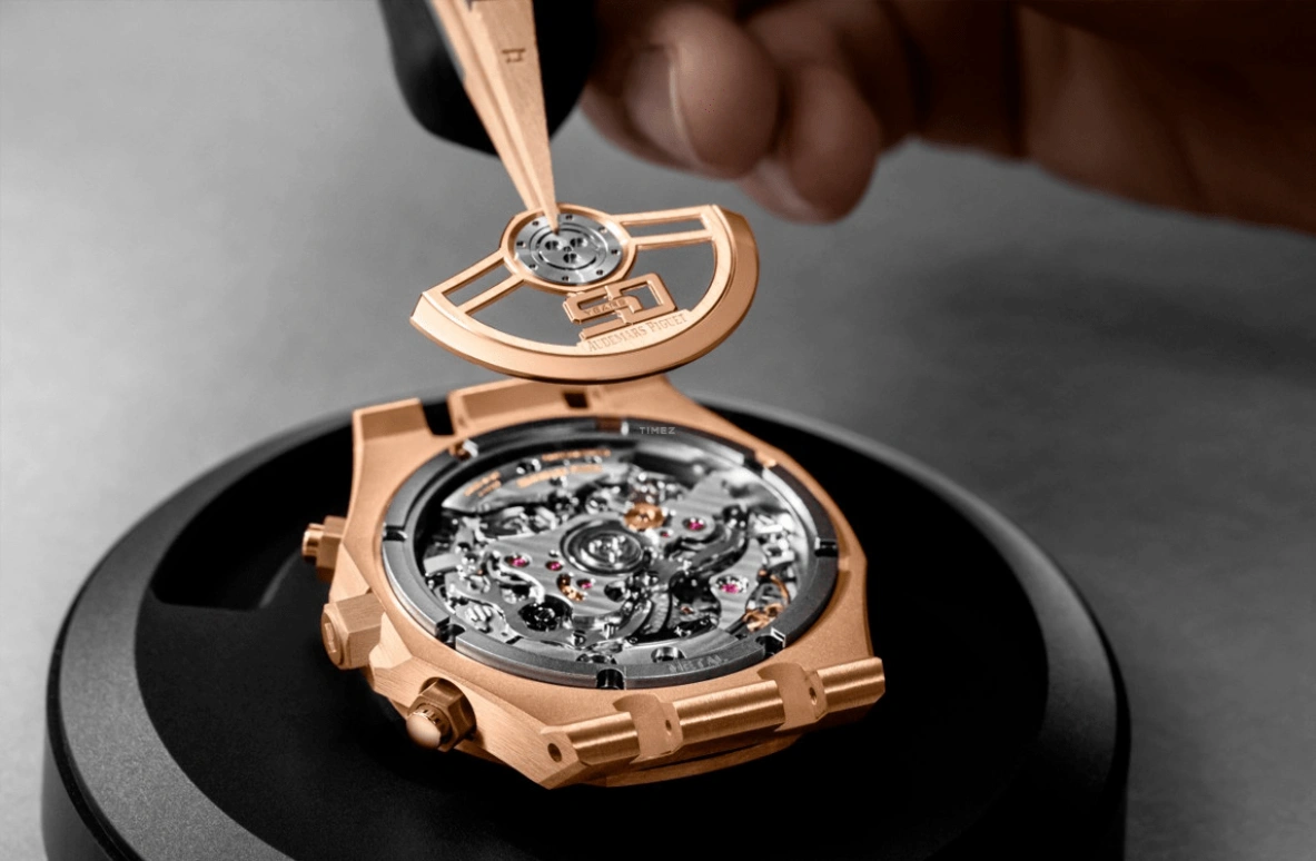 Audemars Piguet,Royal Oak 41mm,41mm,Pink Gold,Green,Automatic,Chronograph,Day,26240OR,26240OR.OO.1320OR.04 50th