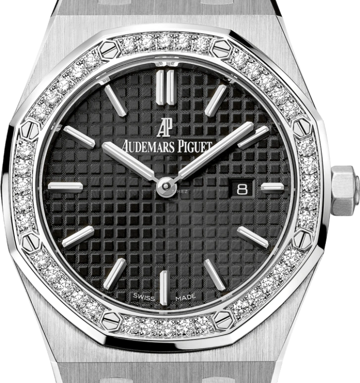 Audemars Piguet,Royal Oak 33mm,33mm,Stainless Steel,Black,Quartz,Day,In-house Caliber,67651ST,67651ST.ZZ.D002CR.01