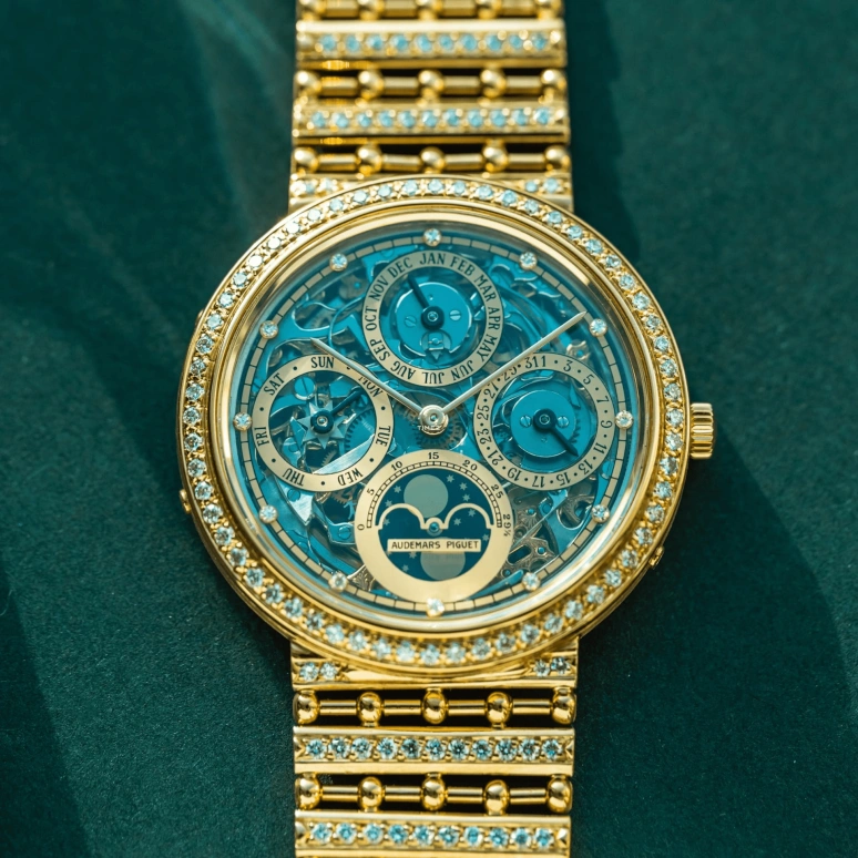 Audemars Piguet,Other 36mm,36mm,Yellow Gold,Skeleton,Automatic,Moonphase,Perpetual Calendar,Month,Date,40hours,In-house Caliber,5582BA