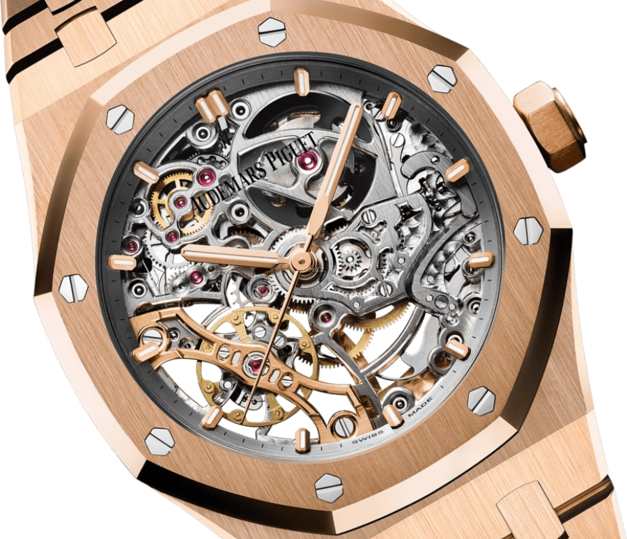 Audemars Piguet,Royal Oak 37mm,37mm,Pink Gold,Skeleton,Automatic,Double Balance,45hours,15467OR,15467OR.OO.1256OR.01