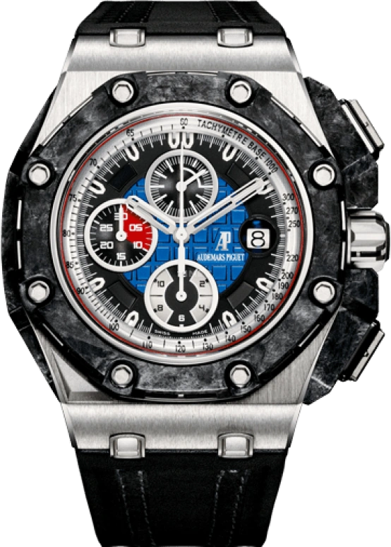 Audemars Piguet,Royal Oak Offshore 44mm,44mm,Carbon,Platinum,Blue,Automatic,Chronograph,Day,26290PO,26290PO.OO.A001VE.01