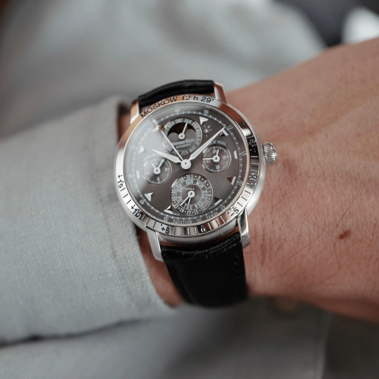 Audemars Piguet,Jules Audemars 39mm,39mm,White Gold,Grey,Automatic,Chronograph,Moonphase,Perpetual Calendar,Leap Year,40hours,In-house Caliber,25934BC Gray
