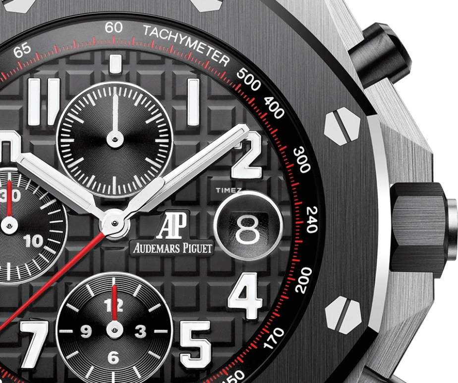 Audemars Piguet,Royal Oak Offshore 42mm,42mm,Stainless Steel,Black,Automatic,Chronograph,Day,26470SO,26470SO.OO.A002CA.01.A