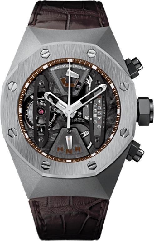 Audemars Piguet,Royal Oak Concept 44mm,44mm,Titanium,Skeleton,Grey,Handwound,Chronograph,Power Reserve Indicator,Tourbillon,Function Selector,237hours,In-house Caliber,26223TI,26223TI.OO.D099CR.01