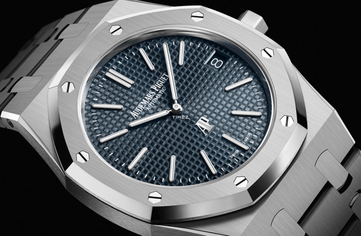 Audemars Piguet,Royal Oak 39mm,39mm,Stainless Steel,Blue,Automatic,Day,55hours,16202ST,16202ST.OO.1240ST.02