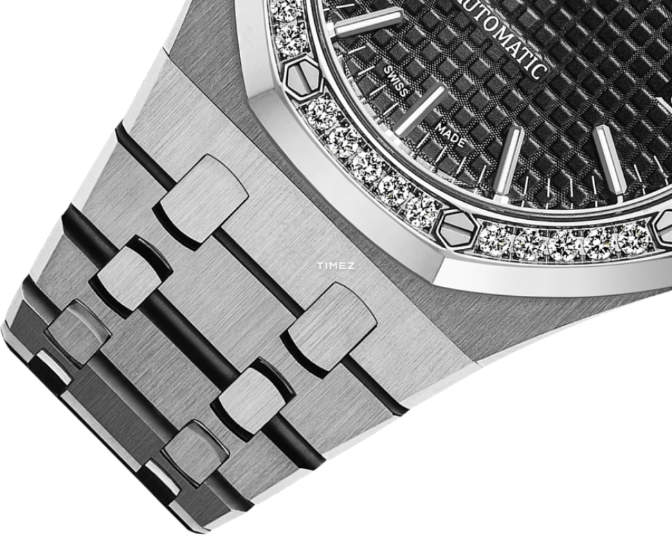 Audemars Piguet,Royal Oak 37mm,37mm,Stainless Steel,Black,Automatic,Day,60hours,15451ST,15451ST.ZZ.1256ST.01.A