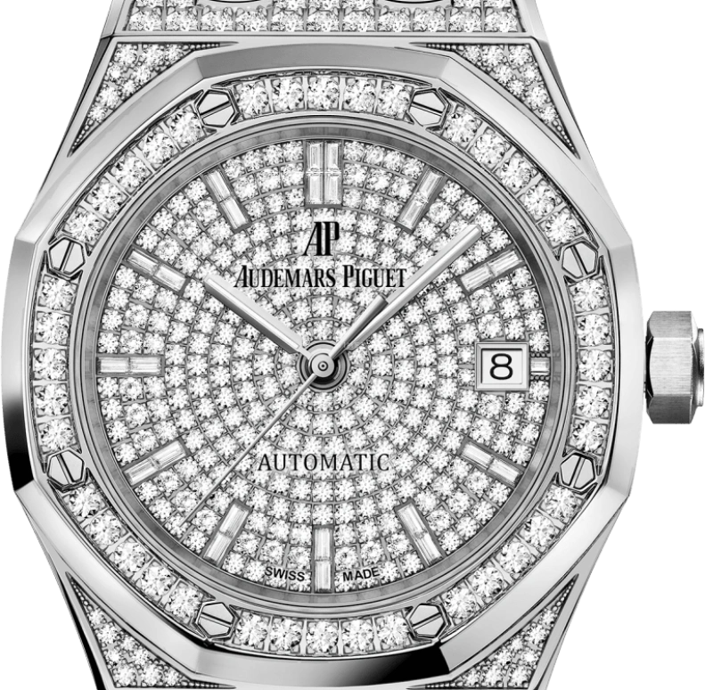 Audemars Piguet,Royal Oak 37mm,37mm,White Gold,Silver,Automatic,Day,60hours,15452BC,15452BC.ZZ.1258BC.01