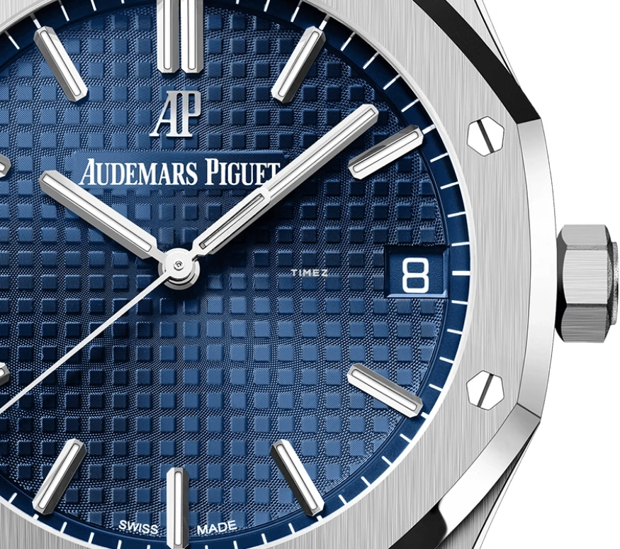 Audemars Piguet,Royal Oak 41mm,41mm,White Gold,Blue,Automatic,Day,70hours,15503BC,15503BC.OO.1220BC.01