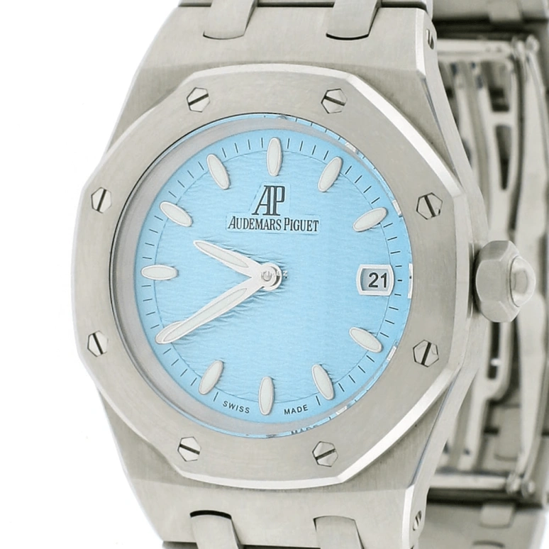 Audemars Piguet,Royal Oak 33mm,33mm,Stainless Steel,Blue,Quartz,Day,Sapphire,Crystal Glass,67600ST,67600ST.OO.1210ST.02