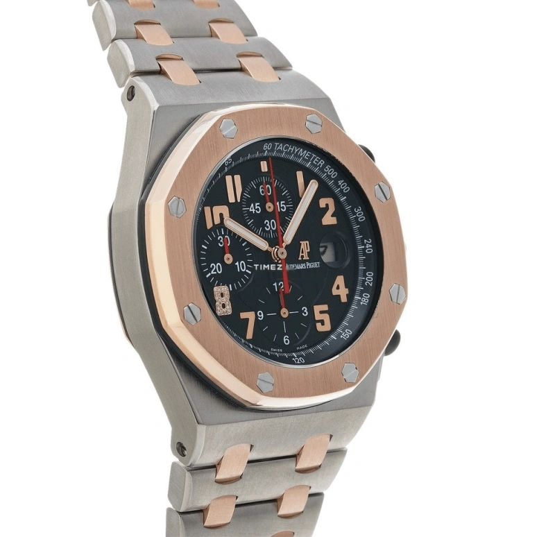 Audemars Piguet,Royal Oak Offshore 44mm,44mm,Titanium Gold,Rose Gold,Black,Automatic,Chronograph,Day,26079IR,26079IR.OO.1000IR.01