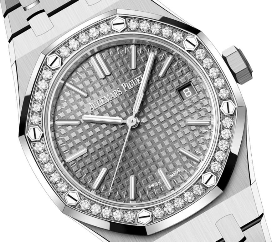 Audemars Piguet,Royal Oak 37mm,37mm,Stainless Steel,Grey,Automatic,Day,60hours,15551ST,15551ST.ZZ.1356ST.06