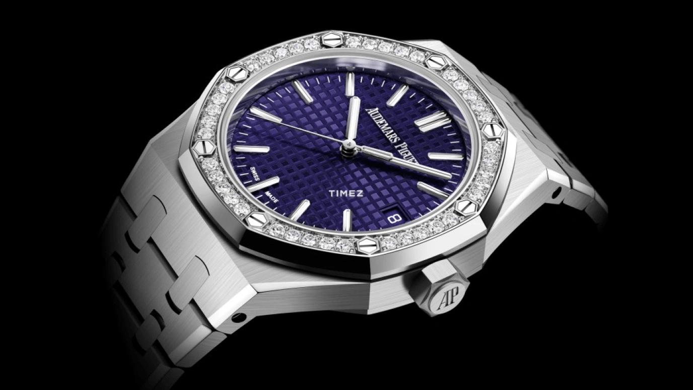 Audemars Piguet,Royal Oak 37mm,37mm,White Gold,Purple,Automatic,Day,60hours,15551BC,15551BC.ZZ.1356BC.02