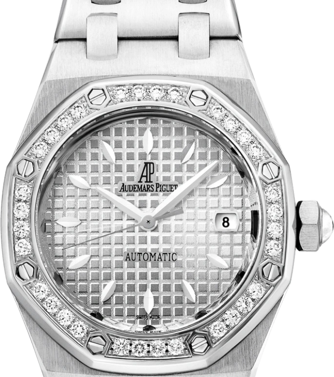 Audemars Piguet,Royal Oak 33mm,33mm,Stainless Steel,Silver,White,Automatic,Day,40hours,77321ST,77321ST.ZZ.1230ST.01