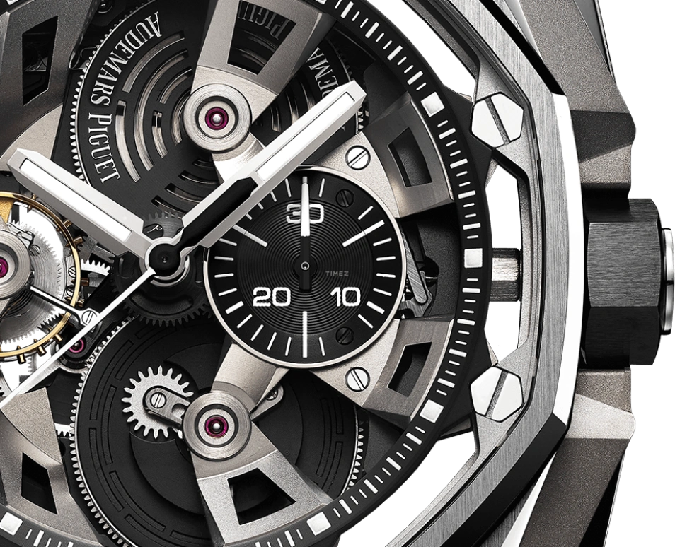 Audemars Piguet,Royal Oak Offshore 45mm,45mm,Titanium,Ceramic,Stainless Steel,Skeleton,Handwound,Chronograph,Tourbillon,26421ST,26421ST.OO.A002CA.01