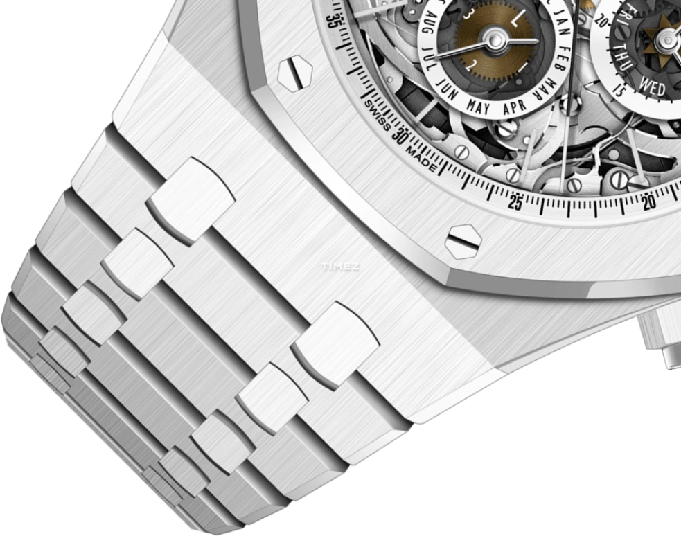 Audemars Piguet,Royal Oak 44mm,44mm,Ceramic,Skeleton,Silver White,Automatic,Chronograph,Moonphase,Perpetual Calendar,Leap Year,45hours,In-house Caliber,26605CB,26605CB.OO.1248CB.01