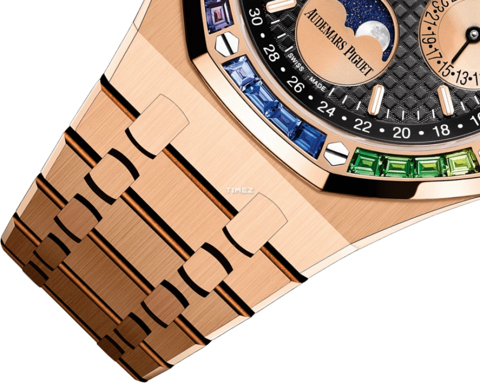 Audemars Piguet,Royal Oak 41mm,41mm,Rose Gold,Black,Automatic,Moonphase,Perpetual Calendar,Leap Year,Month,40hours,In-house Caliber,26614OR,26614OR.YY.1220OR.01