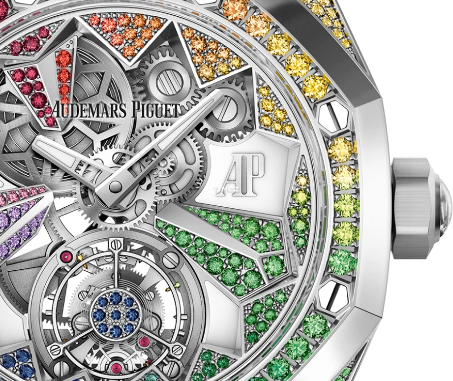 Audemars Piguet,Royal Oak Concept 38.50mm,38.50mm,White Gold,Multi-Color,Skeleton,Silver,Handwound,Tourbillon,72hours,26227BC,26227BC.YY.D326CR.01-A