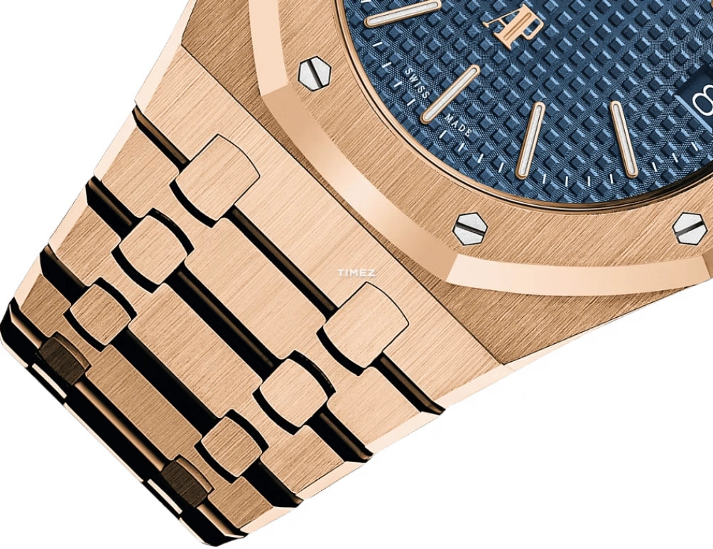 Audemars Piguet,Royal Oak 39mm,39mm,Rose Gold,Blue,Automatic,Day,40hours,15202OR,15202OR.OO.1240OR.01.A