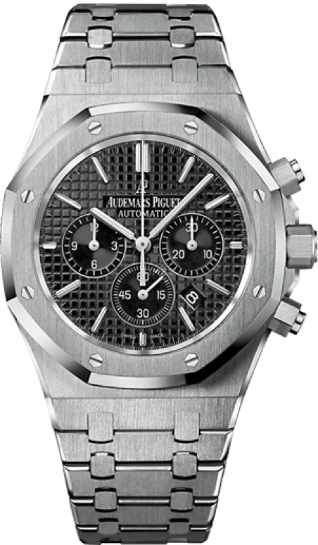 Audemars Piguet,Royal Oak 41mm,41mm,Stainless Steel,Black,Automatic,Chronograph,Day,26320ST,26320ST.OO.1220ST.01