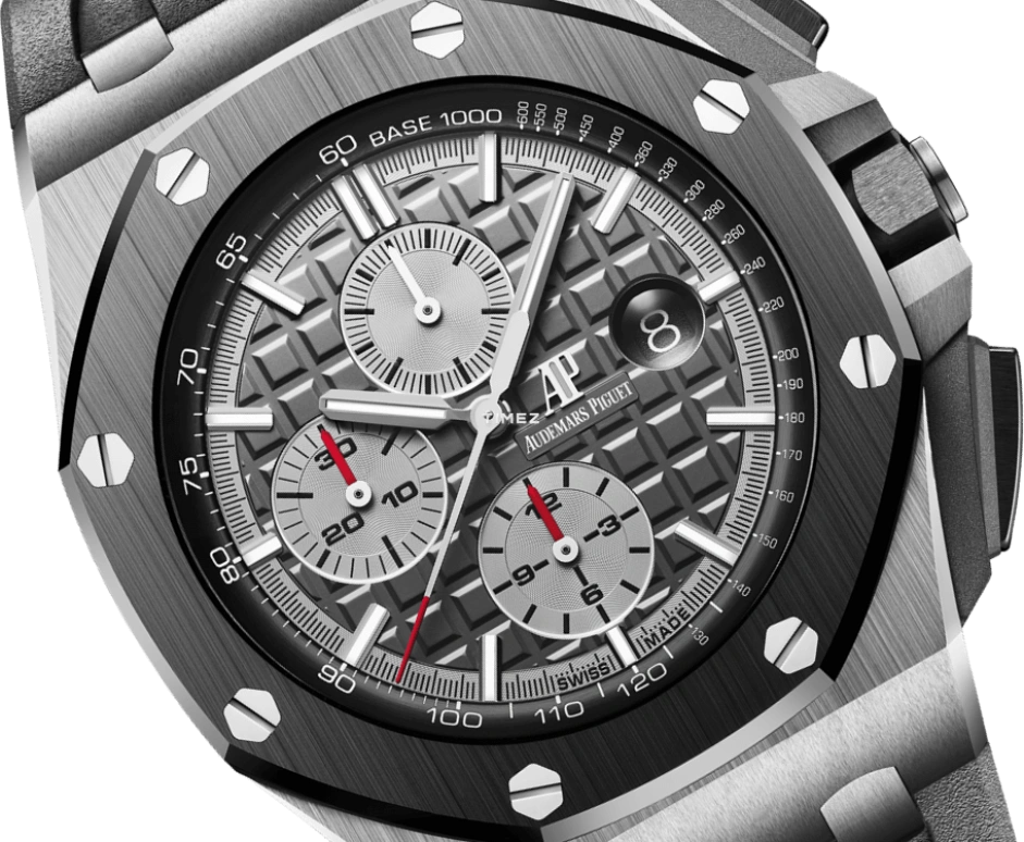 Audemars Piguet,Royal Oak Offshore 44mm,44mm,Titanium,Grey,Automatic,Chronograph,Day,26400IO,26400IO.OO.A004CA.01.A