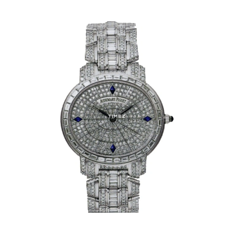Audemars Piguet,Millenary 41mm,41mm,White Gold,Silver,Automatic,Sapphire,Crystal Glass,Oval,15109BC,15109BC.ZZ.8041BC.01