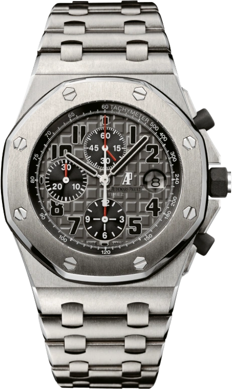 Audemars Piguet,Royal Oak Offshore 42mm,42mm,Titanium,Grey,Automatic,Chronograph,Day,26170TI,26170TI.OO.1000TI.01