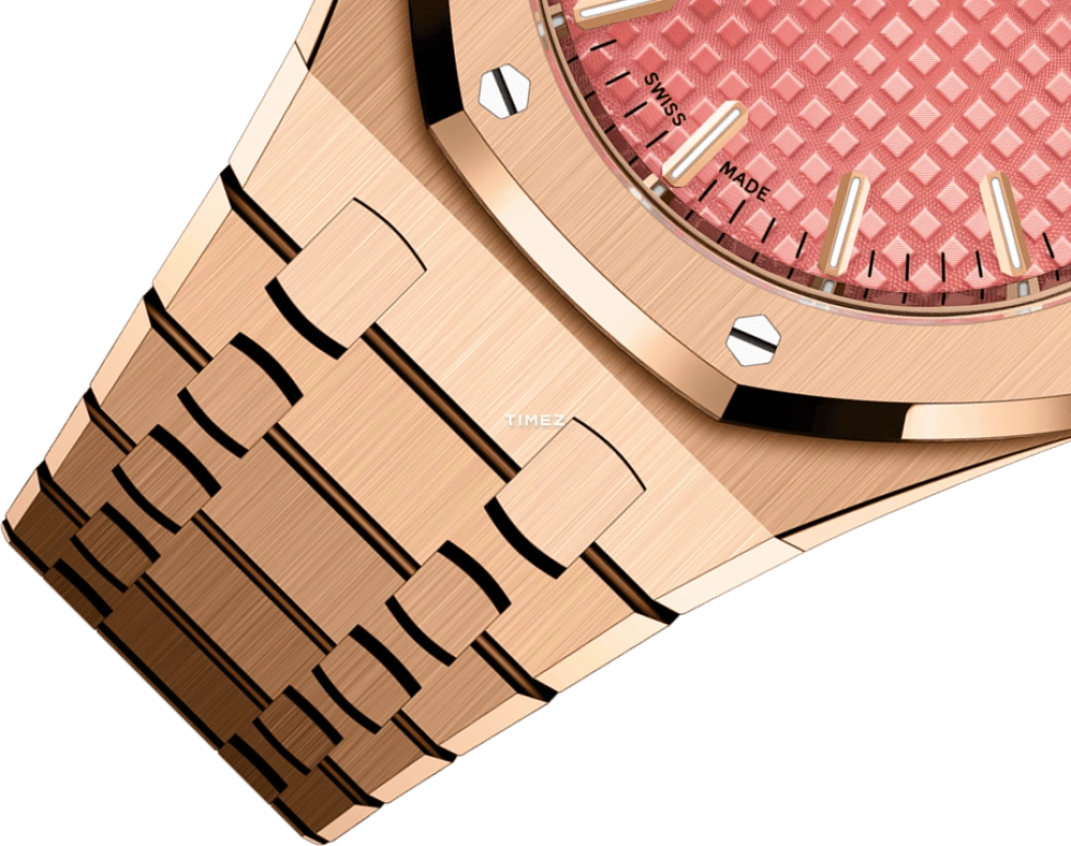 Audemars Piguet,Royal Oak 34mm,34mm,Rose Gold,Pink Red,Automatic,Big Date,50hours,77450OR,77450OR.OO.1361OR.01