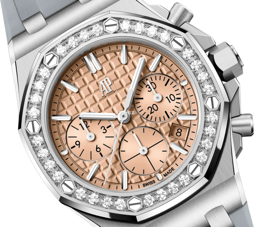 Audemars Piguet,Royal Oak Offshore 37mm,37mm,Stainless Steel,Salmon,Automatic,Chronograph,Day,26231ST,26231ST.ZZ.A178CA.01