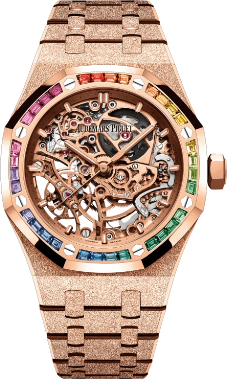 Audemars Piguet,Royal Oak 37mm,37mm,Pink Gold,Skeleton,Automatic,Double Balance,45hours,15468OR,15468OR.YG.1259OR.01