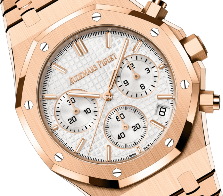 Audemars Piguet,Royal Oak 41mm,41mm,Rose Gold,Silver,White,Automatic,Chronograph,Day,Flyback,Bradley Beal,26240OR,26240OR.OO.1320OR.07
