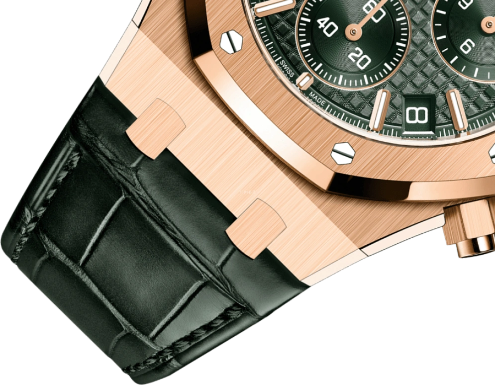 Audemars Piguet,Royal Oak 41mm,41mm,Pink Gold,Green,Automatic,Chronograph,Day,26240OR,26240OR.OO.D404CR.01 50th
