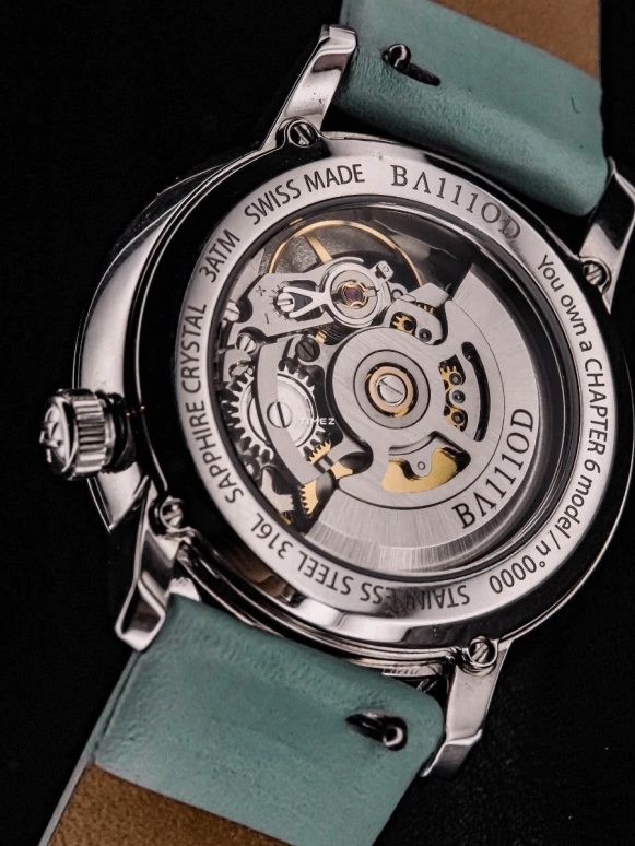 BA111OD,Chapter 6 36mm,36mm,Stainless Steel,Smoky Gray,Automatic,38hours,Sapphire,Crystal Glass,Chapter 6,Chapter 6.1 Melinda