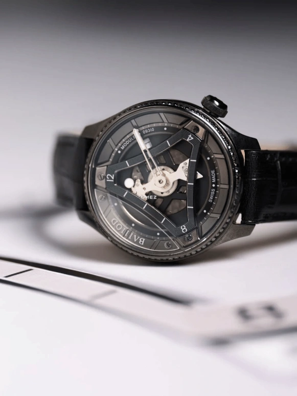 BA111OD,CHPTR_Δ 40mm,40mm,Stainless Steel,Black,Automatic,Day,40hours,CHPTR,CHPTR.7 ELLA Black Diamond with leather strap