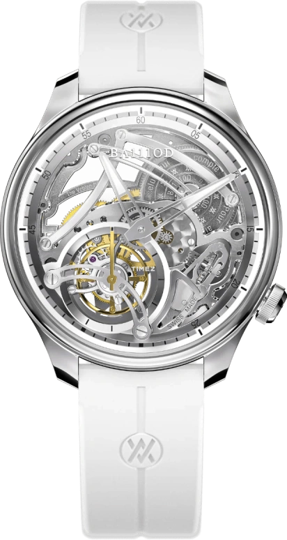 BA111OD Chapter 4 Chapter 4 Skeleton Tourbillon Ice White rubber strap