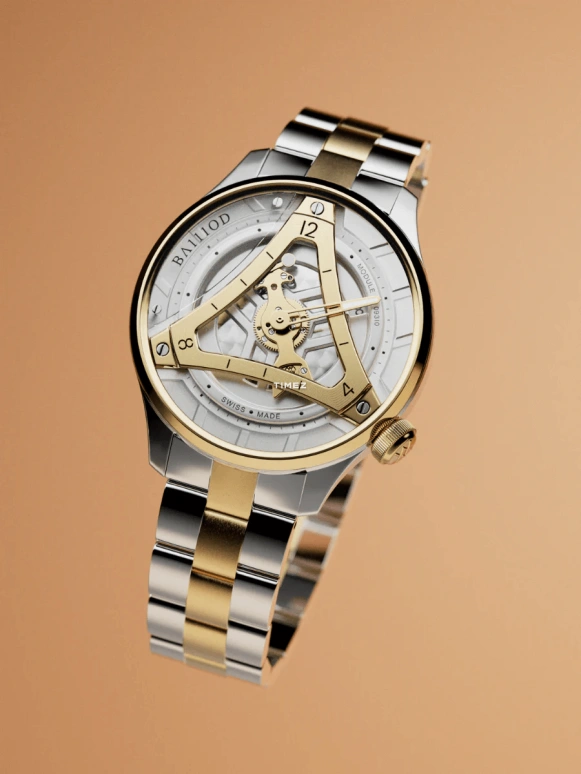BA111OD,CHPTR_Δ 40mm,40mm,Stainless Steel,Silver,Gold,Automatic,Day,40hours,CHPTR,CHPTR.9 2-Tone with stainless steel bracelet
