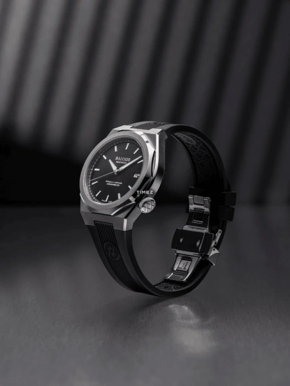BA111OD,Chapter 7 40mm,40mm,Stainless Steel,Black,Automatic,Day,38hours,Chapter 7 Chronometer Jet Black rubber strap