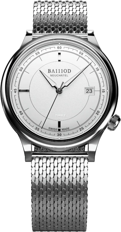 BA111OD,Chapter 8 41mm,41mm,Stainless Steel,White,Automatic,Day,38hours,Chapter 8 ,Chapter 8 - White