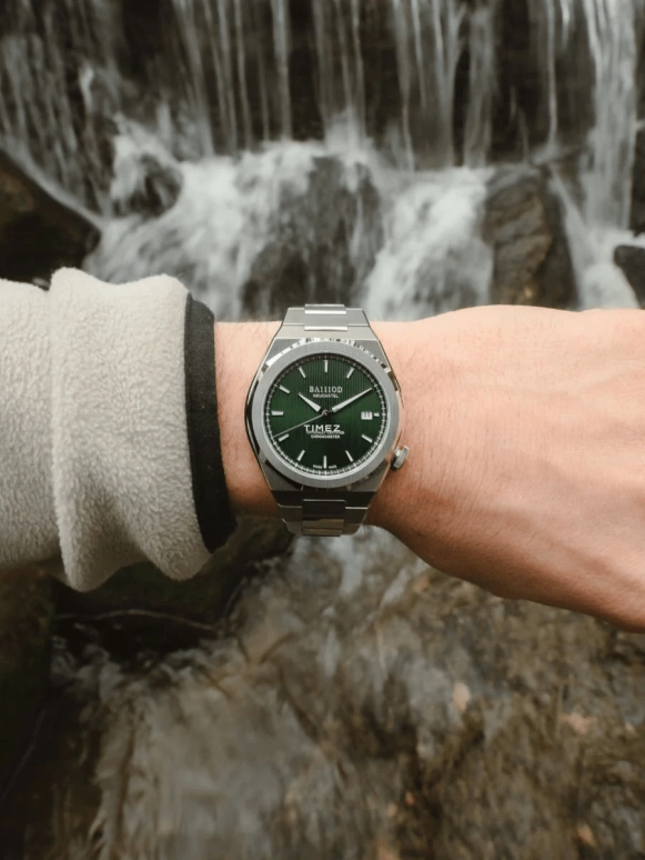 BA111OD,Chapter 7 40mm,40mm,Stainless Steel,Green,Automatic,Day,38hours,Chapter 7 Chronometer Forest Green rubber strap