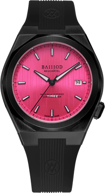 BA111OD,Chapter 7 40mm,40mm,Stainless Steel,Pink Red,Automatic,Day,38hours,Chapter 7 Chronometer Summer Edition 2025 Pink rubber